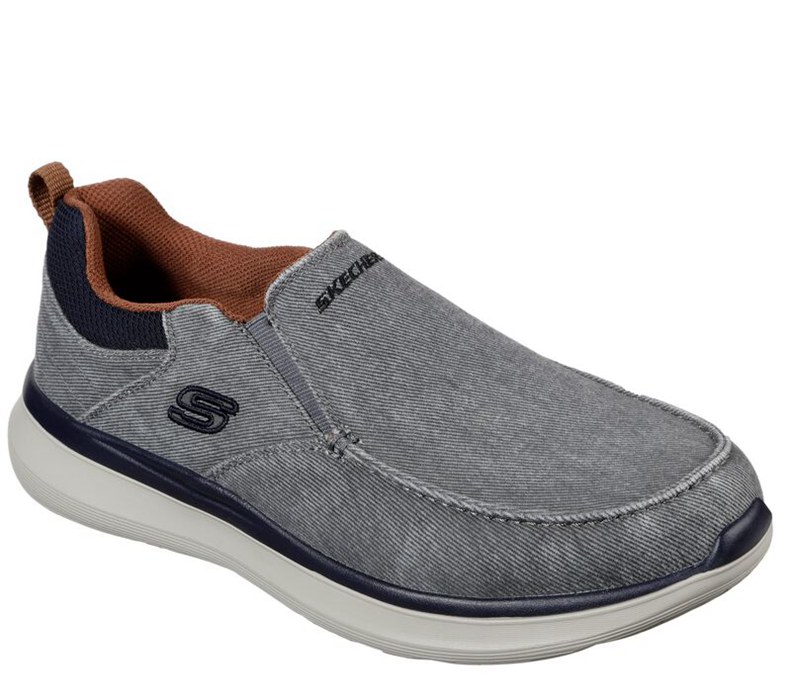 Skechers Herr Grå Slip On - Delson 2.0 - Larwin - Sverige (BIDFW-5941)